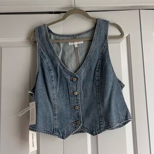 Aritzia Blue Sleeveless Fitted Crop Tank